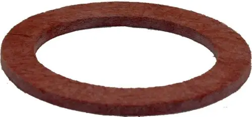 Rote Dichtungsscheibe aus Filz mit kreisförmigem Durchbruch, geeignet für den Einsatz in technischen Anwendungen, z.B. bei Wolf-Produkten.